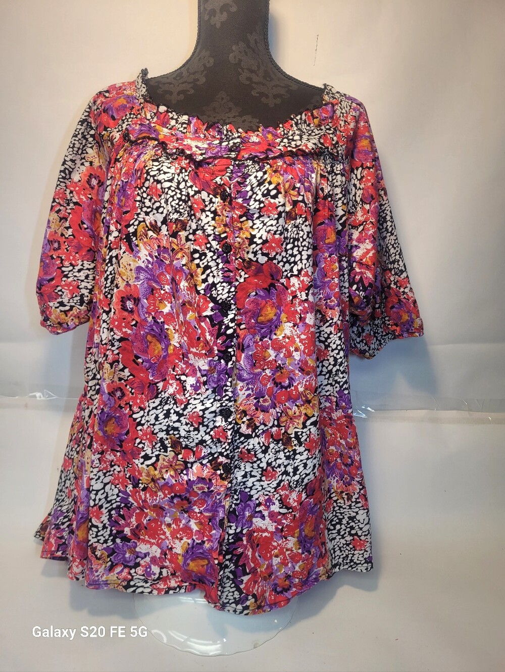 Women's Multi Colored Blouse By Roaman's 18W